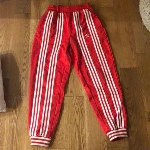 Adidas Red Stripe Trackpant by Ji Won Choi